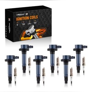 Ignition Coil Pack Iridium Spark Plug Set Of 6 Ford Mazda CX-9 Lincoln etc UF553